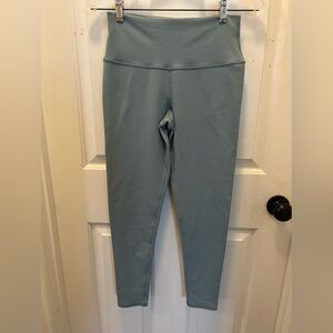 🧘🏽‍♀️EUC Alo Yoga High Rise Airbrush Leggings - Green/Blue - Sz Medium